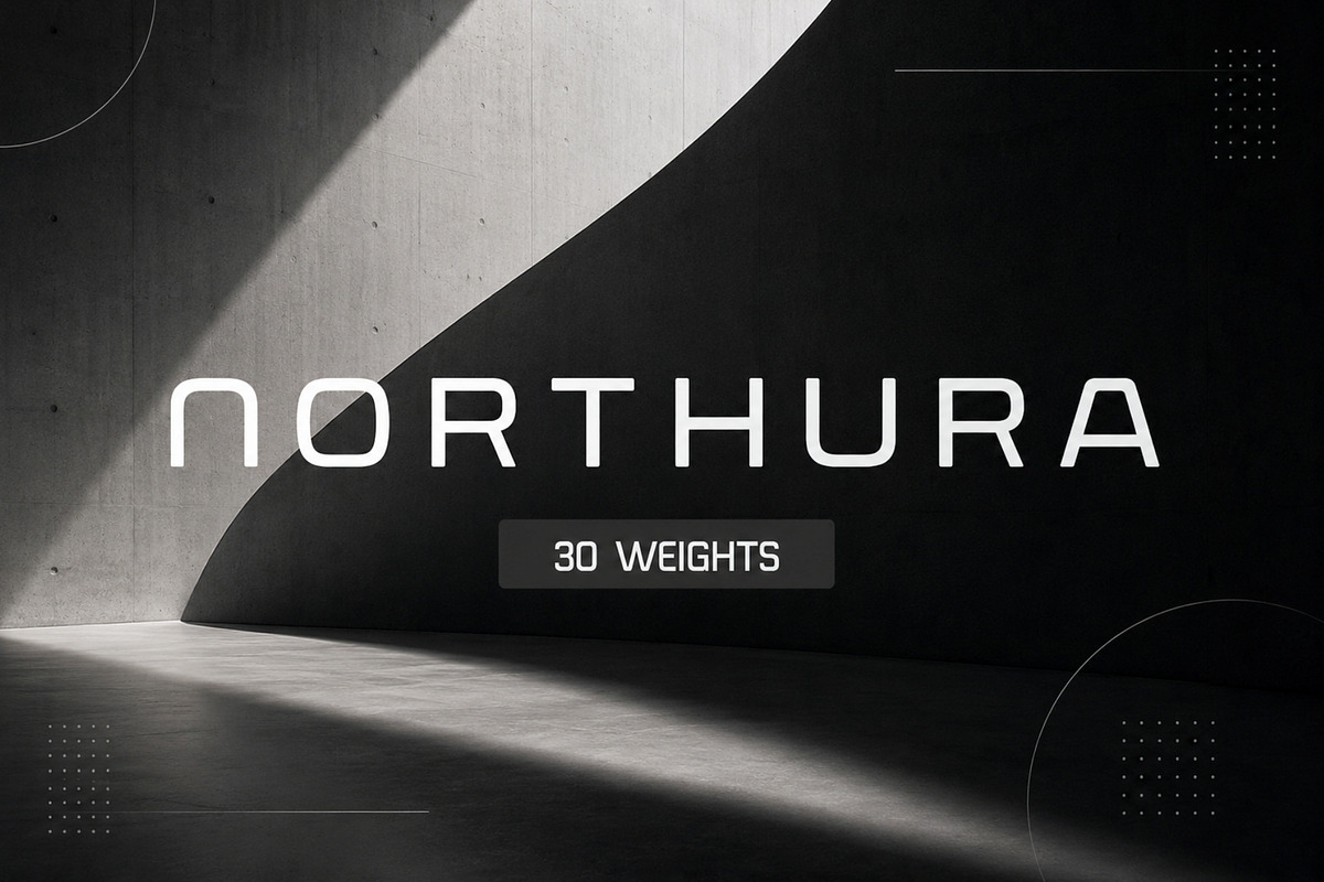 Northura - Modern Sans, a Sans Serif Font by HipFonts (Photo 1 of 10)