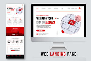 Website Landing Page Design Layout, a Landing Page Template by MightyDesign
