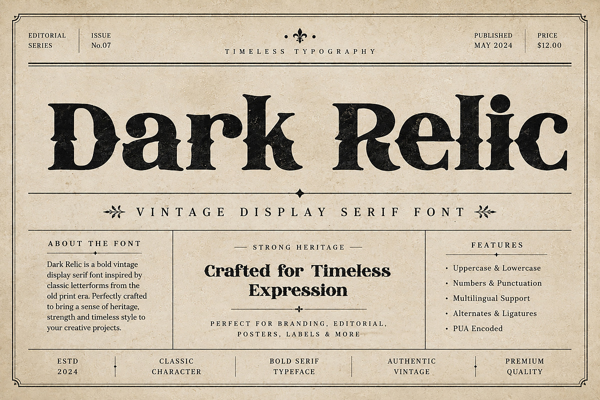 Dark Relic, a Serif Font by Wow Magic (Photo 3 of 4)