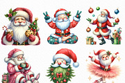 Funny Santa Claus Christmas Clipart, an Illustration by Craft Nest (Thumbnail 5 of 6)