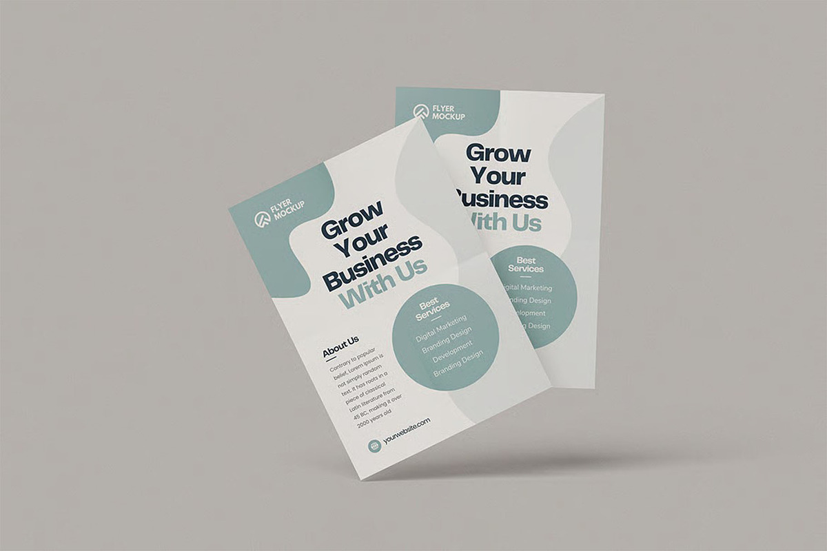 A4 Flyer Mockup, an Advertising Mockup by zpackcreative (Photo 3 of 5)