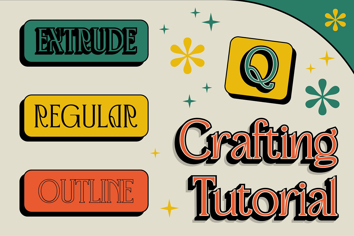 Advine 3D, a Serif Font by Craft Supply Co. (Photo 2 of 8)