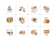 Biscuits Doodle Set, a Duotone Icon by Vectors Market (Thumbnail 9 of 12)