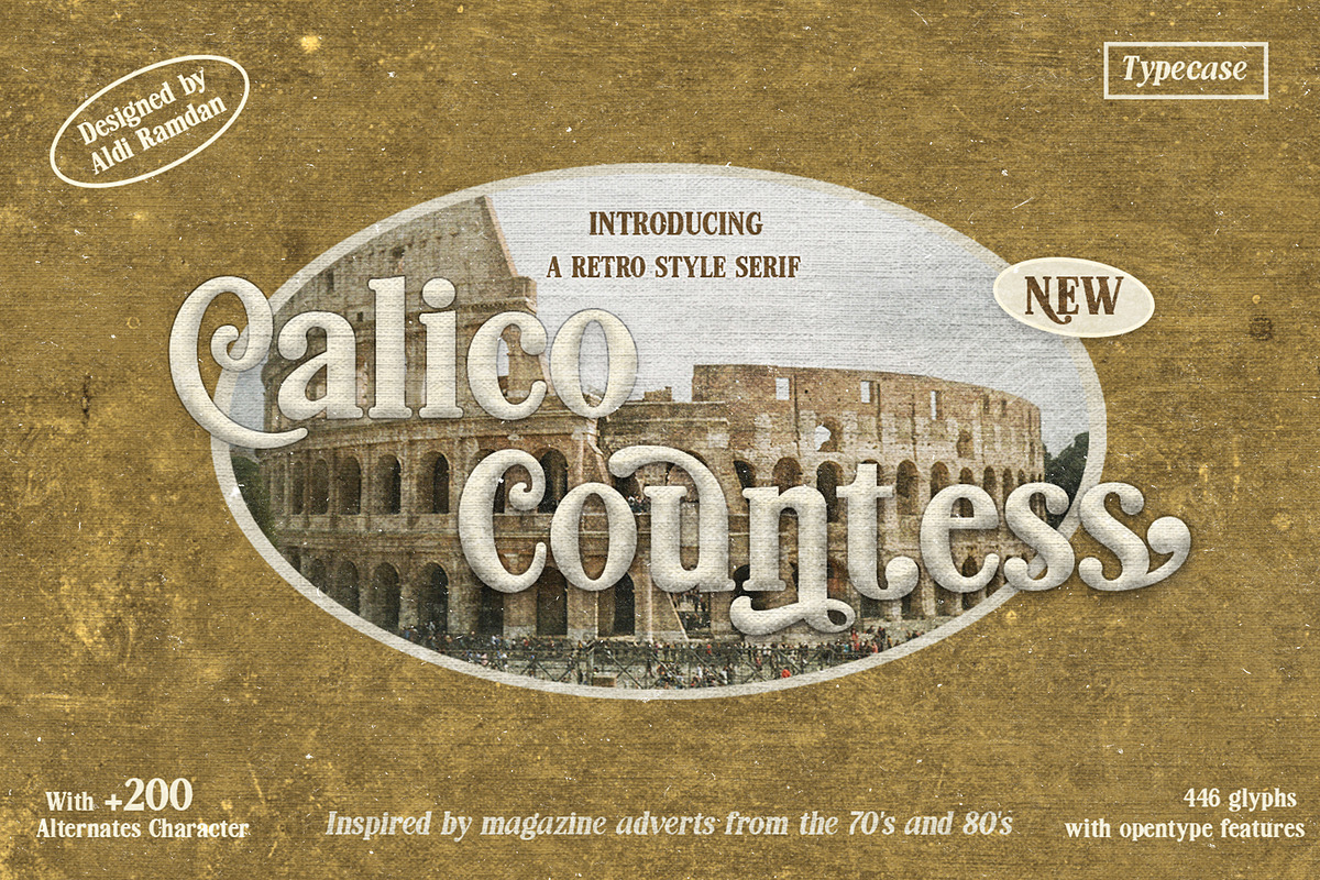 Calico Countess Font, a Serif Font by Aldiwangsadipa (Photo 1 of 12)