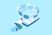 Information flow concept banner, a Technology Illustration by Good Studio (Thumbnail 2 of 3)
