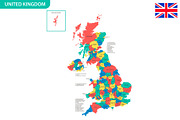 Detailed map of Great Britain, an Illustration by Vector Shop (Thumbnail 2 of 5)