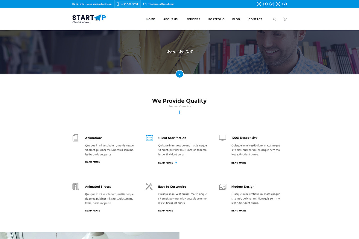 Startup | Basic Business PSD Website, a Websites & App Template by Milo Studio (Photo 8 of 13)