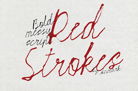 Red Strokes | Bold Messy Script Font, a Script Font by AnMark