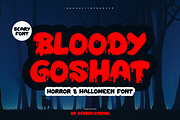 Bloody Goshat - Horror & Halloween, a Blackletter Font by QR Design Studio (Thumbnail 1 of 7)