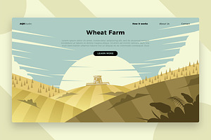 Wheat Farm - Banner & Landing Page