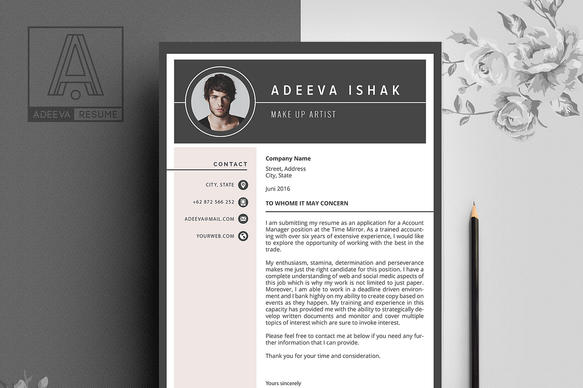 Professional Resume Template Ishak, a Resume Template by AdeevaResume (Photo 4 of 4)