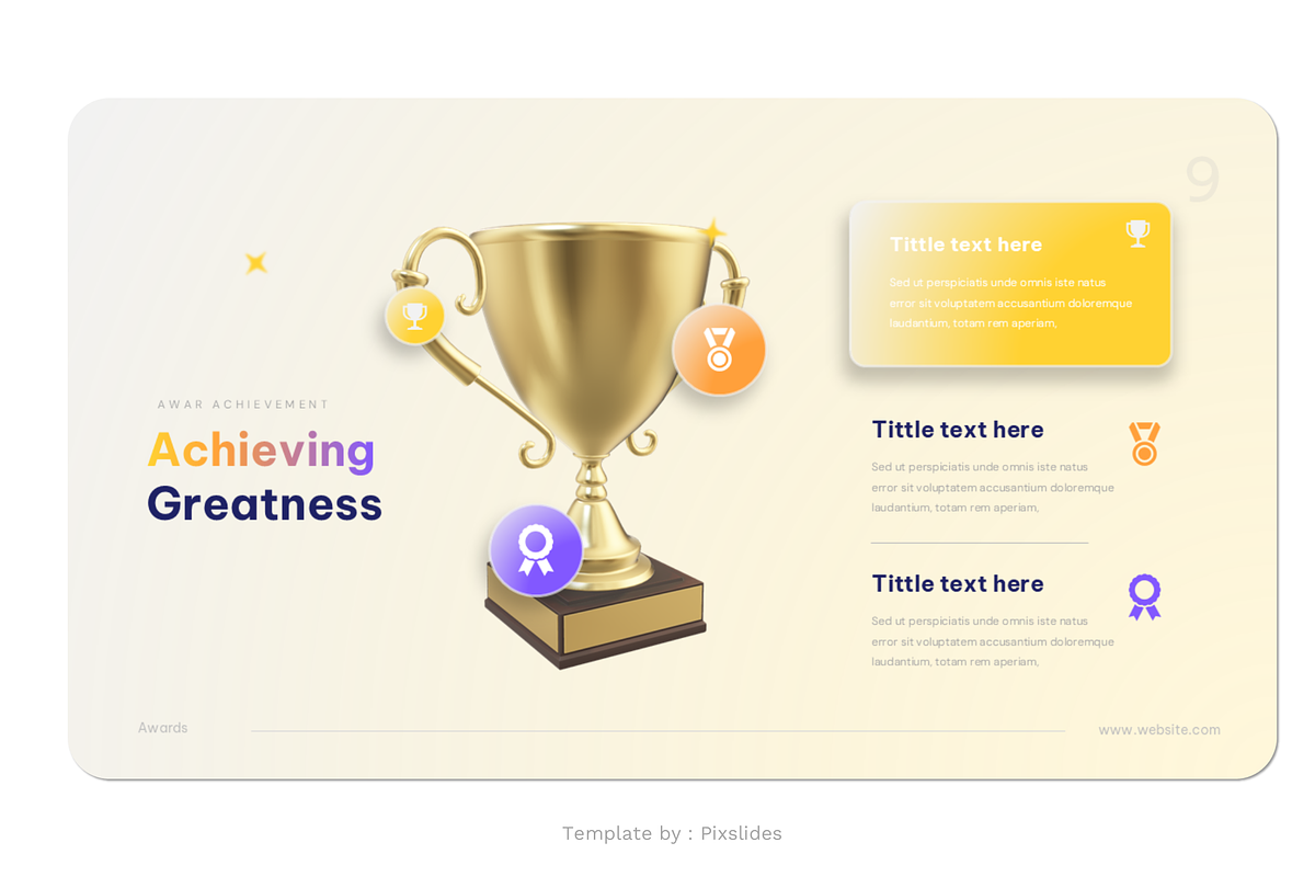 Awards and Achievement PowerPoint, a Presentation Template by Pixslides (Photo 7 of 7)