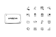 Inking Creative Icons, an Outline Icon by Asset Union (Thumbnail 2 of 5)