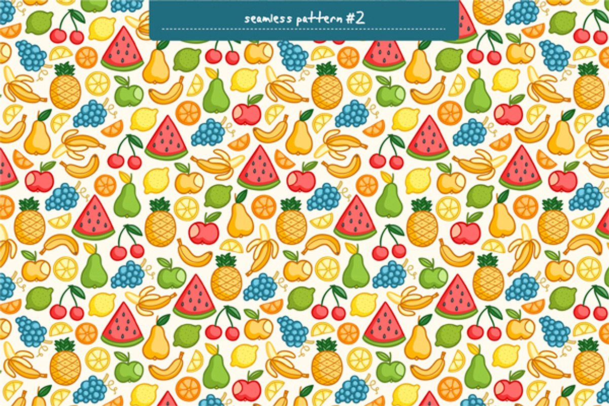 Fruits Doodles preview 3