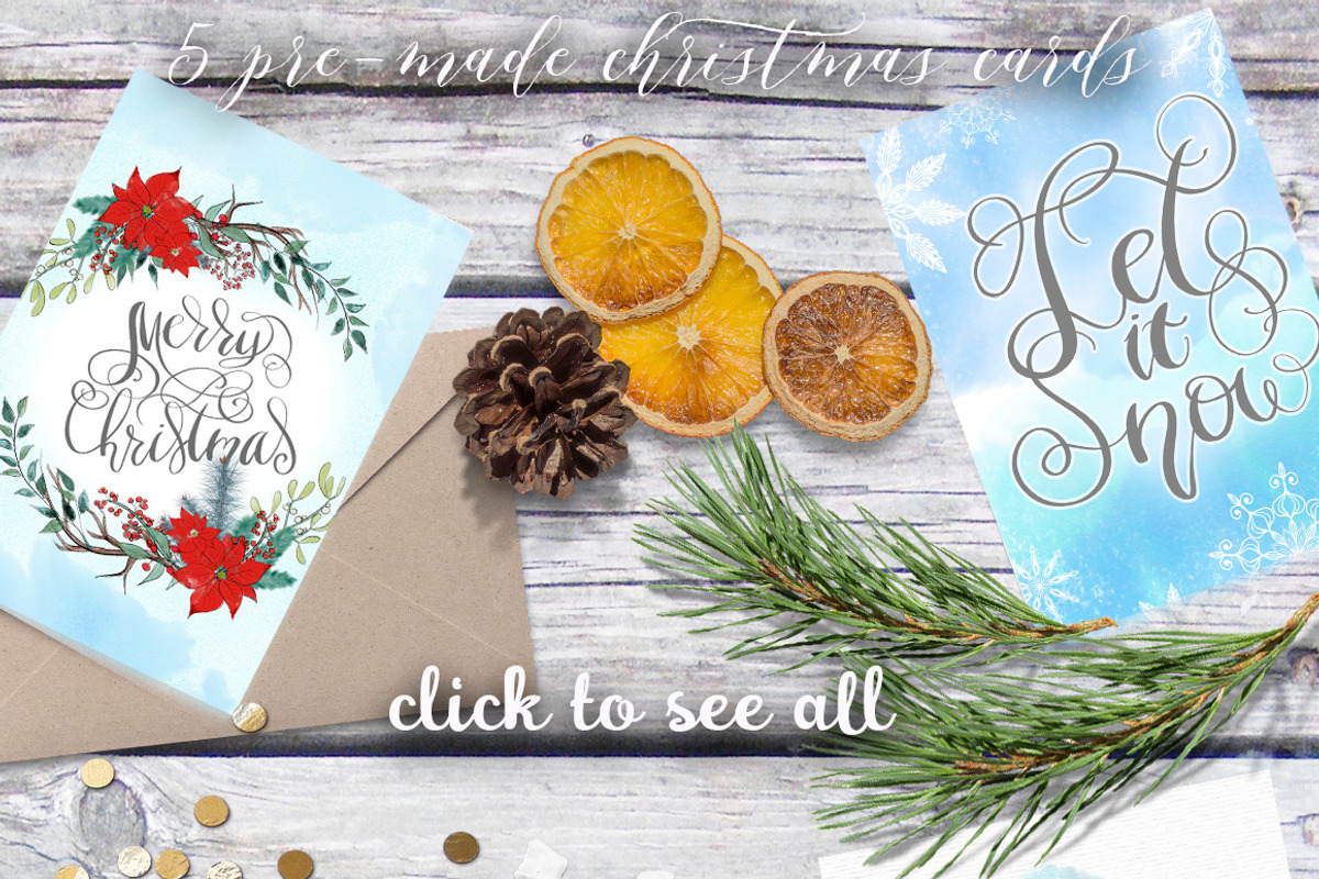Wonderful Time Christmas Clipart, a Seasonal Illustration by Tanya Kart (Photo 8 of 8)