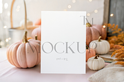 Autumn Pumpkins Invitation Mockup, an Advertising Mockup by TatiMockup (Thumbnail 1 of 4)