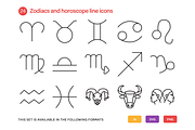 Zodiacs and Horoscope Line Icons, an Icon by Vectopus.com (Thumbnail 2 of 4)