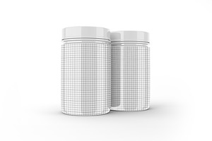 Plastic Jar Mockup, a Packaging Mockup by Qaleb Studio