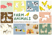 FARM ANIMALS seamless patterns, a Pattern Graphic by cocomi