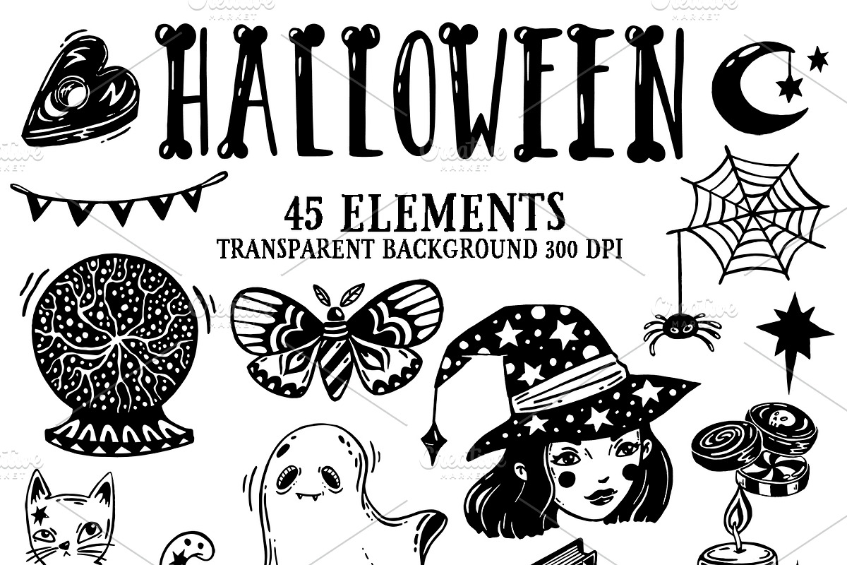 Halloween Clipart, an Illustration by heyXeni (Photo 2 of 2)
