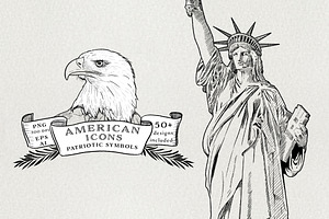 American Symbols Patriotic Sketches