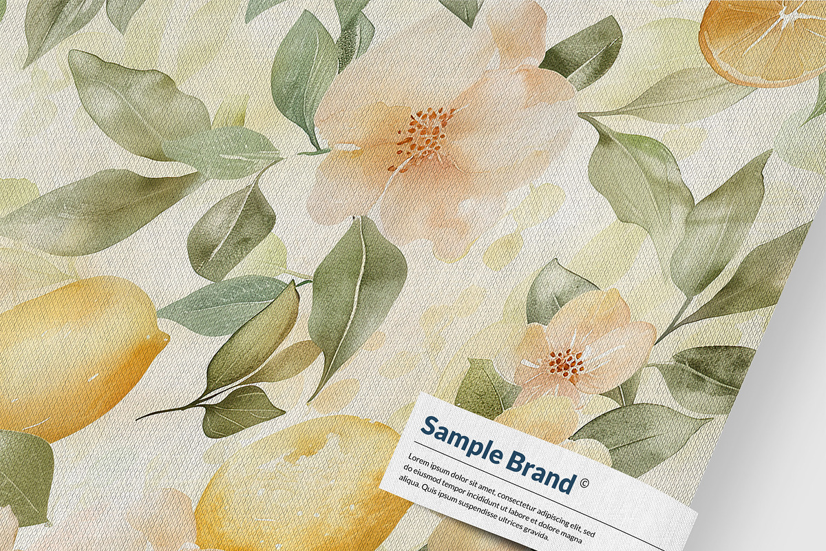 LEMONS & FLOWERS Seamless Pattern, a Pattern Graphic by AYAKA Studio Co. (Photo 8 of 9)