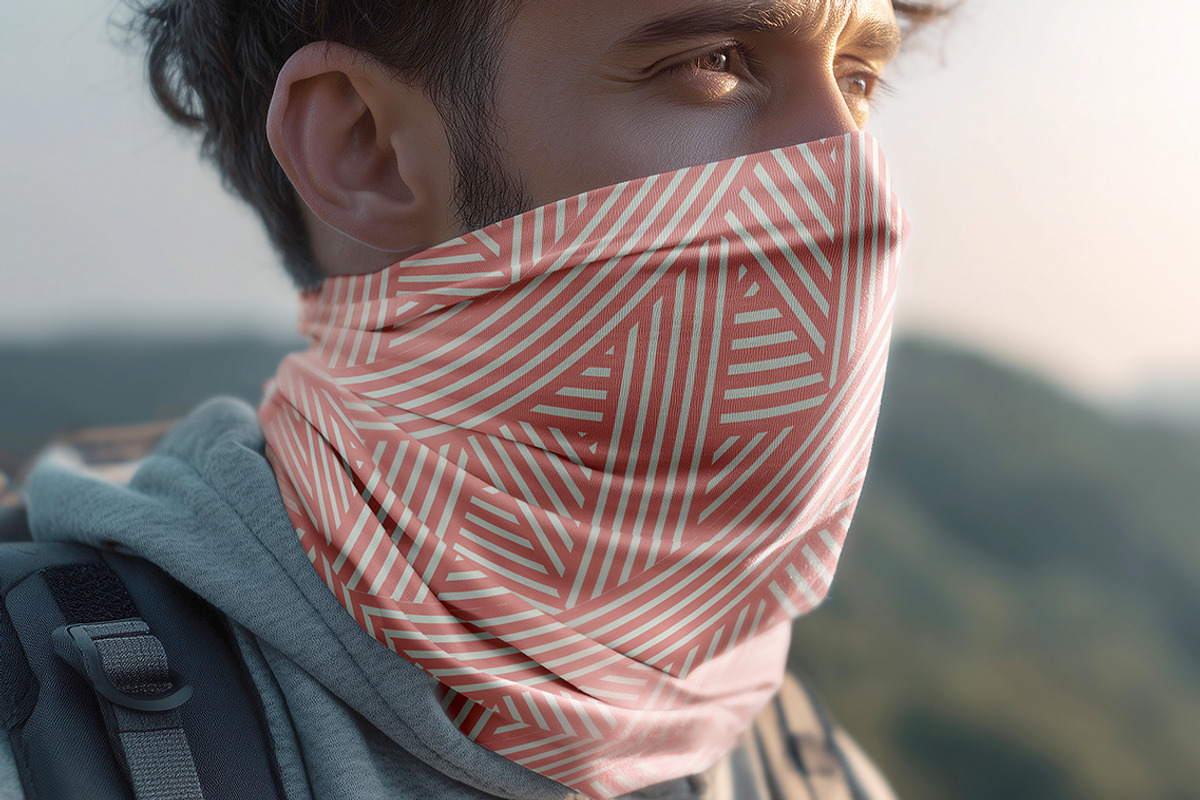 Neck Gaiter Neckwear Mockup, a Mask Mockup by rebrandy (Photo 7 of 8)