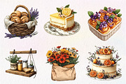 Bohemian Summer Baking Clipart, an Illustration by CreationArt (Thumbnail 3 of 9)
