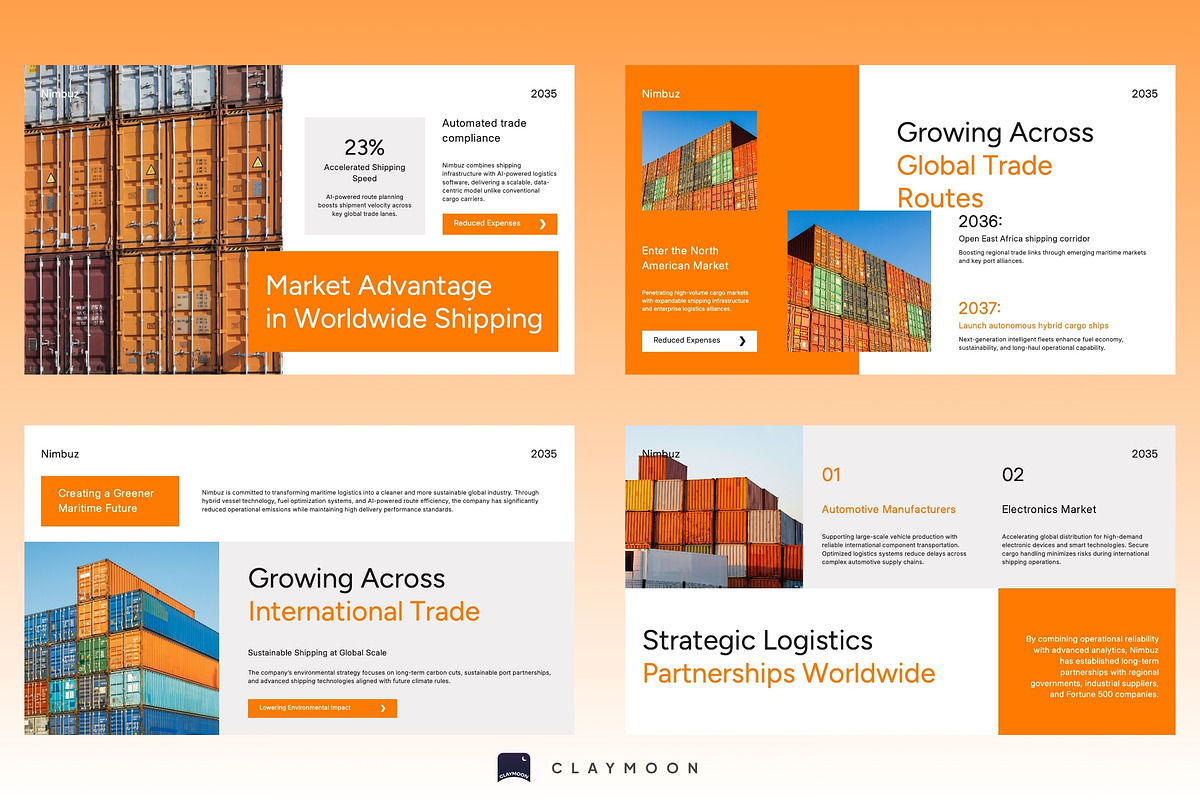 Ship Cargo & Maritime Logistics, a Presentation Template by Claymoon Lab (Photo 5 of 7)