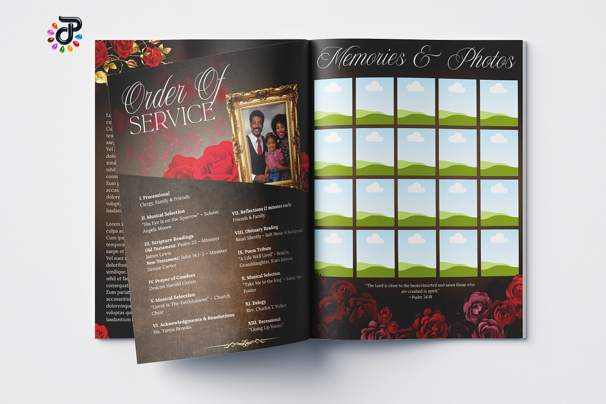 Elegant Canva Obituary Template, a Brochure Template by Protech Design ENT (Photo 6 of 9)