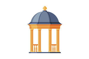 Wooden Garden or Park Gazebo, Urban, an Object Illustration by TopVectors