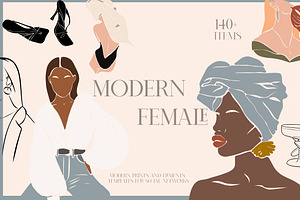 MODERN FEMALE abstract & line art