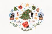Merry Catsmas set, a Decorative Illustration by Kristina Crocus (Thumbnail 3 of 3)