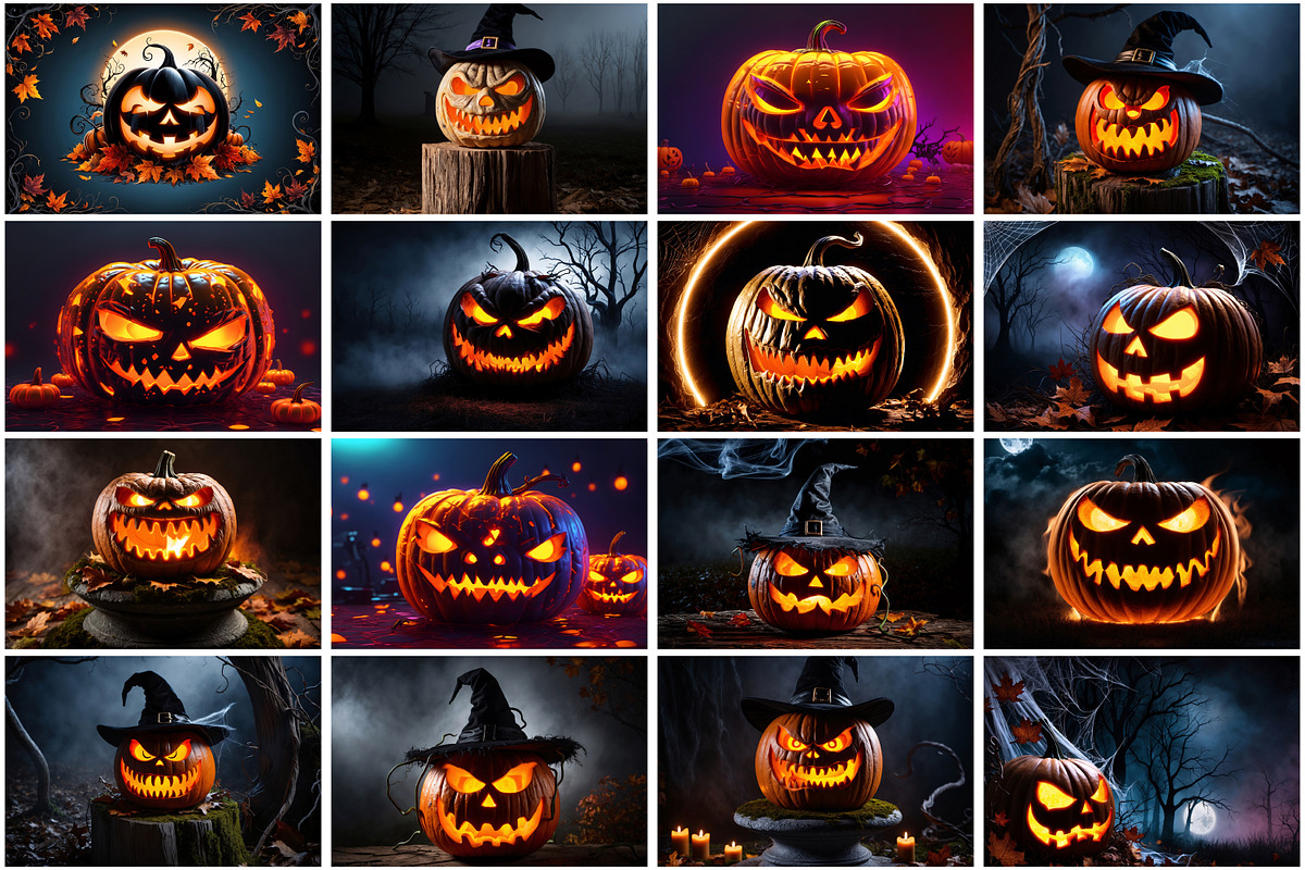 Creepy Halloween Pumpkin Wallpaper, a Background Graphic by Forhadx5 (Photo 4 of 8)