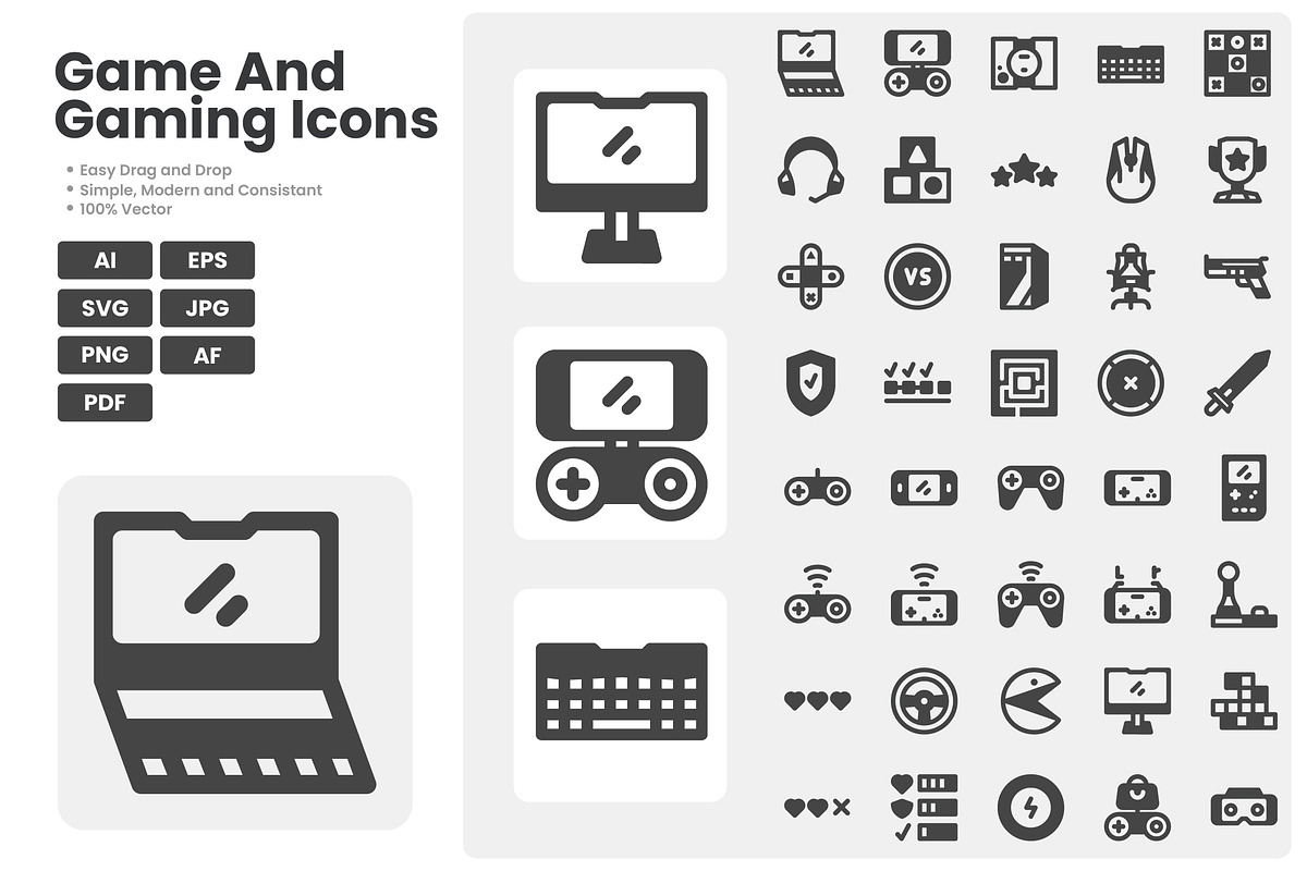 Game And Gaming Icons, a Solid Icon by erifqizeicon (Photo 2 of 3)