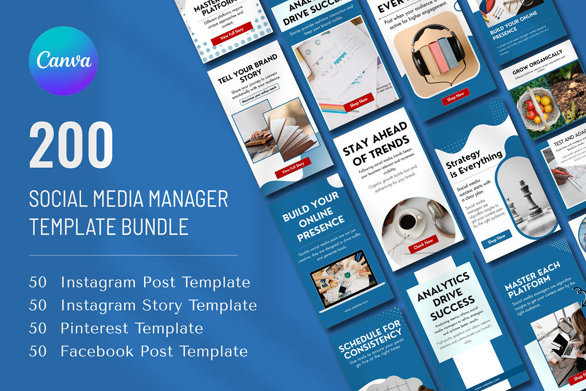 Social Media Manager Canva Bundle, a Social Media Template by Snapybiz (Photo 4 of 10)