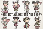 Quirky Valentine Fairy Clip Art, an Illustration by RobertsArt (Thumbnail 6 of 7)