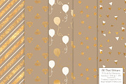 Champagne Gold Foil Digital Papers, a Pattern Graphic by Amanda Ilkov (Thumbnail 2 of 4)