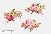 Watercolor Bright Flower Clipart Set, an Illustration by Patishop Art (Thumbnail 4 of 8)