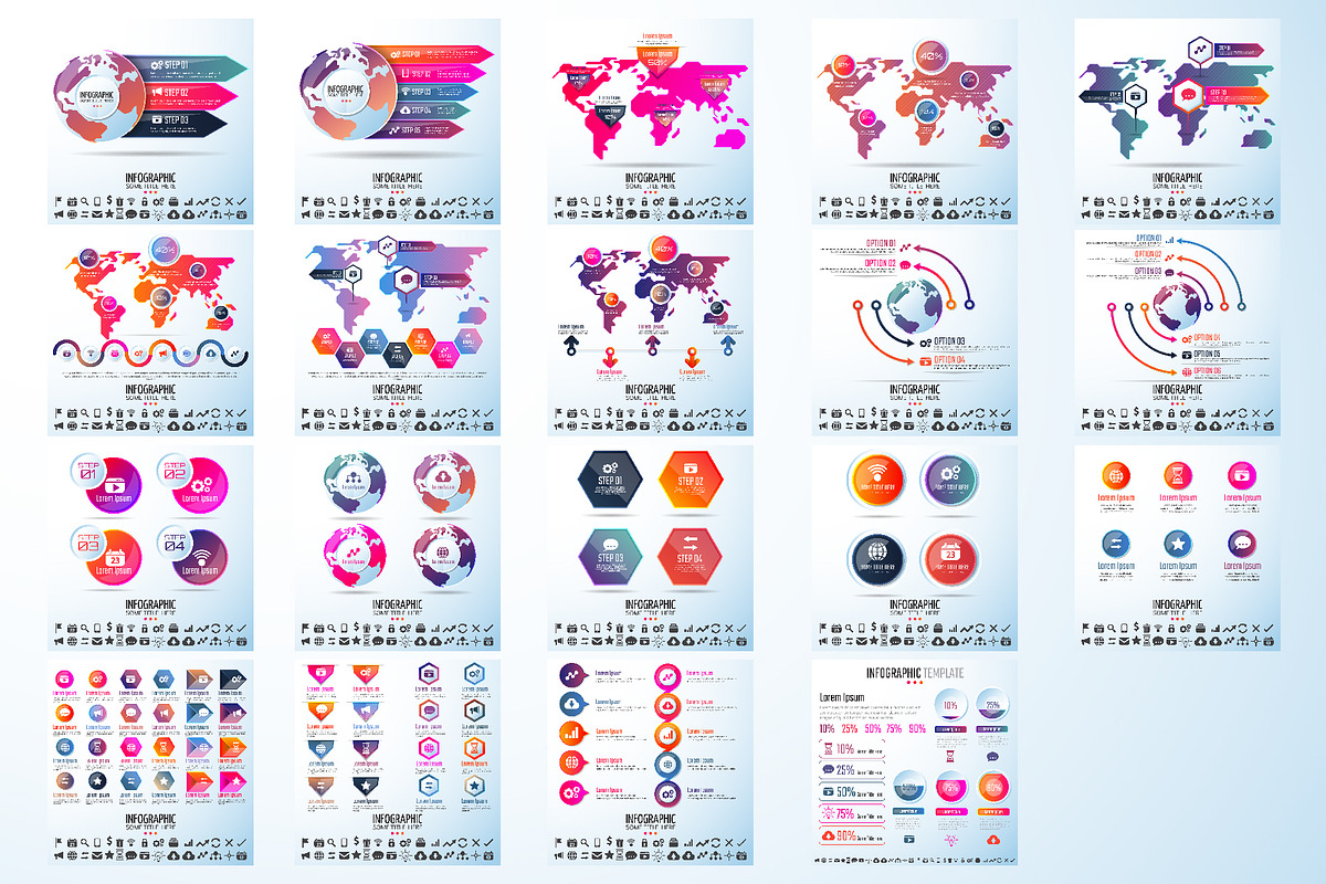 109 Infographics Design Template, a Technology Illustration by Toonsteb