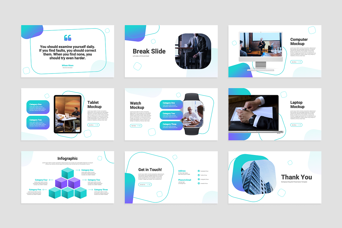 Workplace Etiquette Google Slides, a Presentation Template by Flat Icons (Photo 2 of 4)
