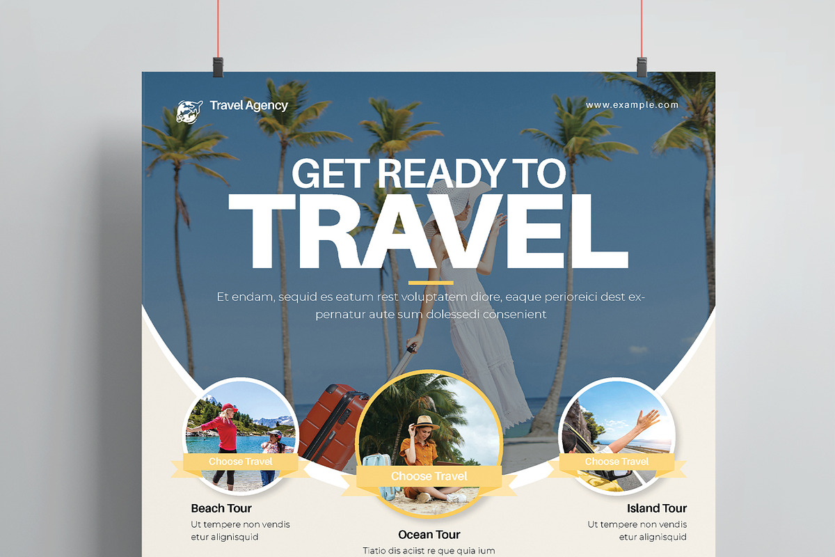Travel Package Flyer Template, a Flyer Template by MightyDesign (Photo 2 of 8)