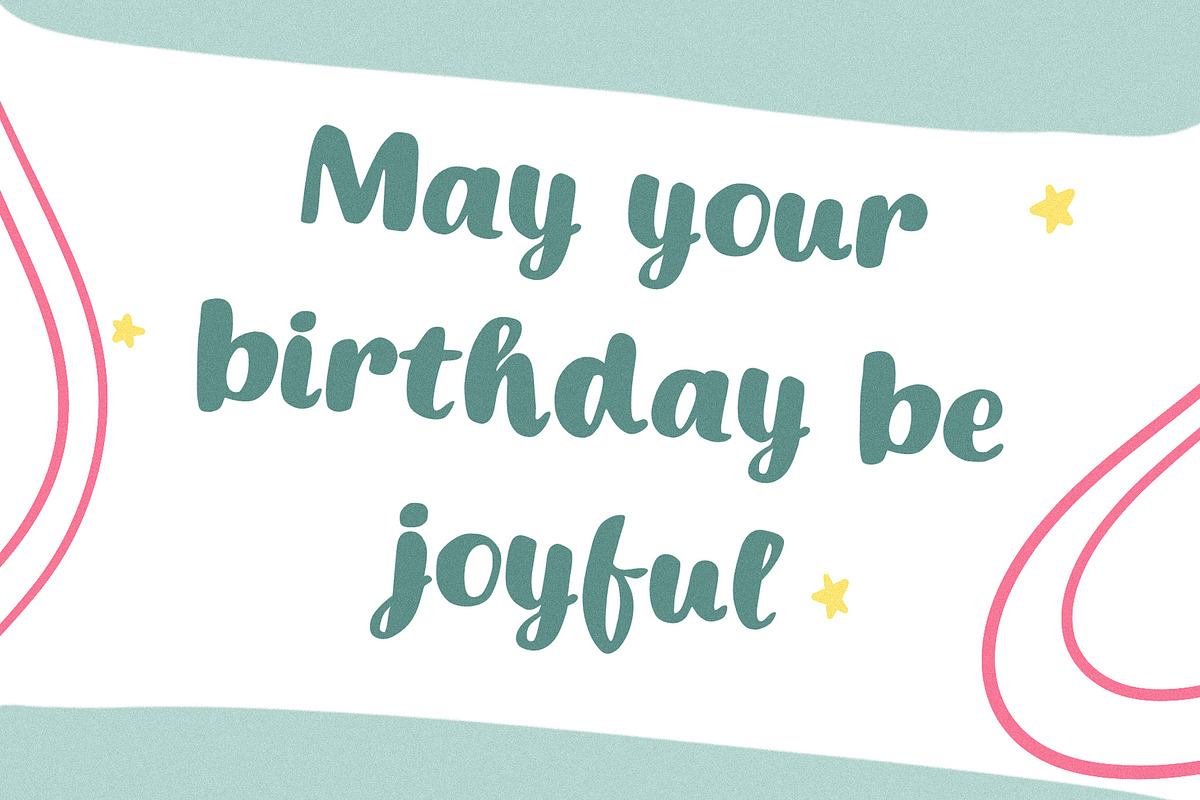 Birthday Party FONT, a Font by MyFontsShop (Photo 2 of 5)