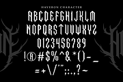 Haveron | Death Metal Typeface, a Symbol Font by Masyafi Studio (Thumbnail 2 of 8)
