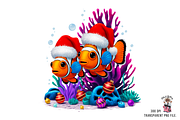 Christmas Fish PNG Bundle, a Graphic by Clipart Studio (Thumbnail 5 of 11)