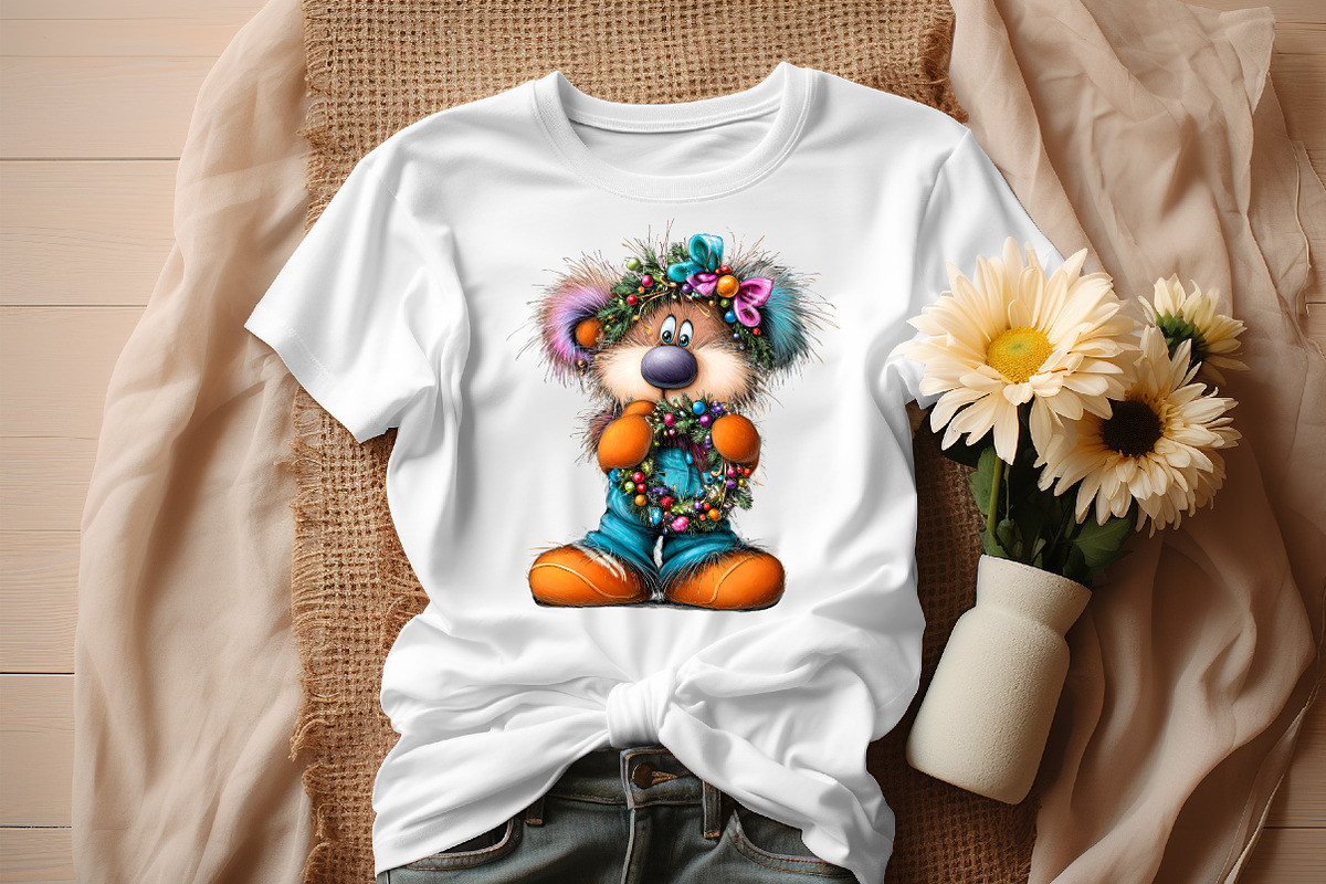 Whimsical Christmas Teddy Clipart, an Illustration by Craft Nest (Photo 8 of 8)