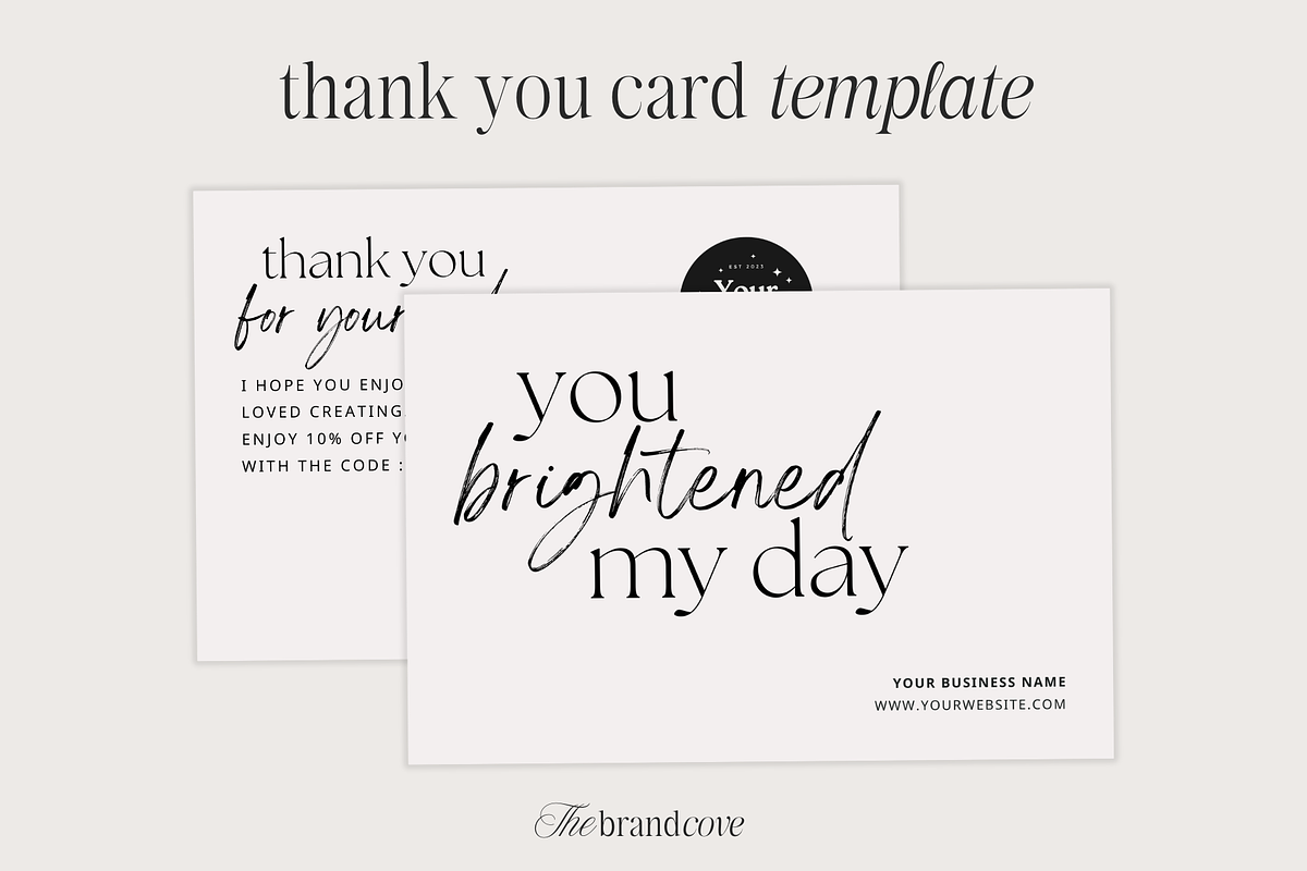 Business Thank You Card, a Card Template by thebrandcove (Photo 2 of 7)