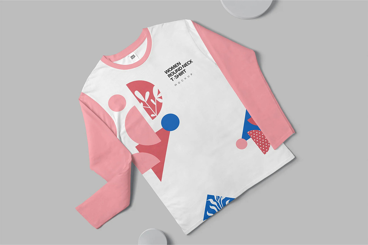 Girl Full Sleeve Crew Tee Mockups, a Shirt Mockup by megostudi0 (Photo 7 of 7)