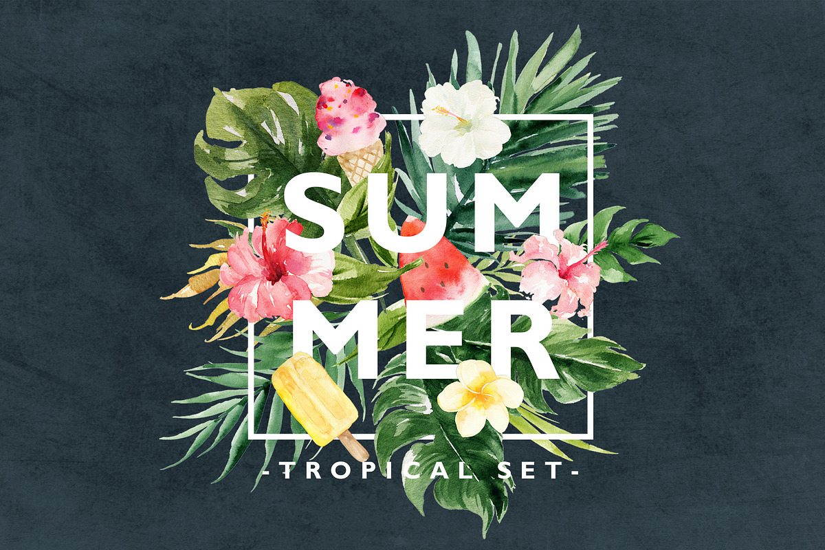 Summer Design Set-Tropical, an Animal Illustration by Graphic Box (Photo 7 of 9)