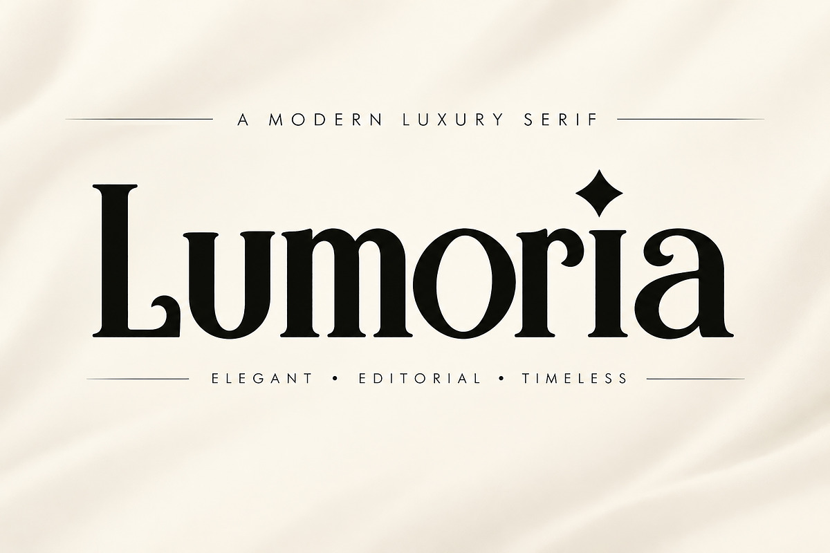 Lumoria – Modern Luxury Serif Font, a Serif Font by Wow Magic (Photo 1 of 5)